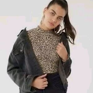 Urban Outfitters Out from Under Crop Animal Print Top